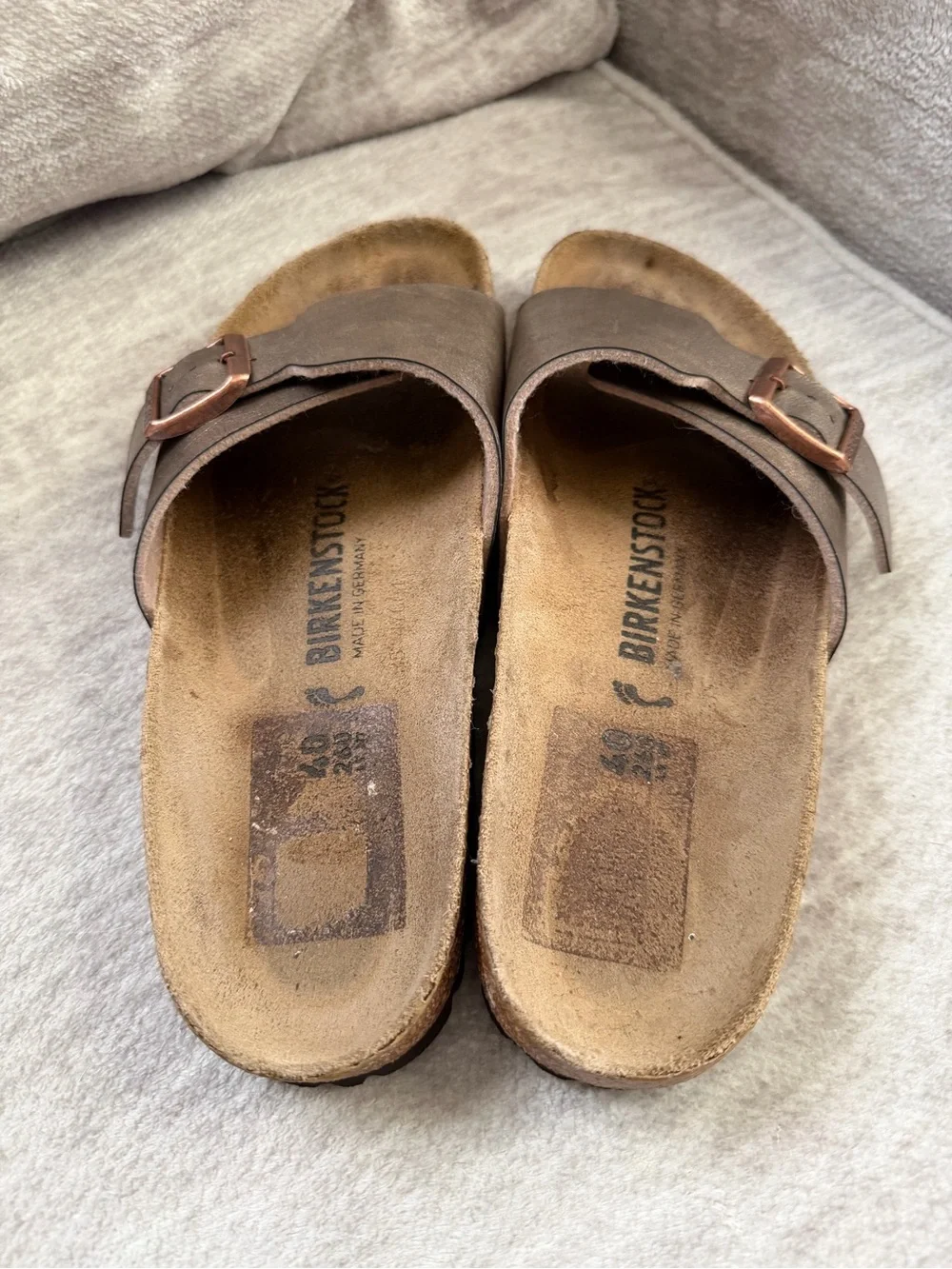 Birkenstock Catalina Grace Taupe Slip On Sandals Size 40/260/Ladies 9